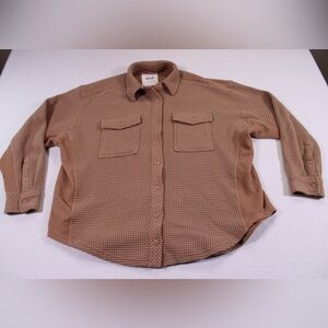 Aerie Long Sleeve Botton Down Size XS Waffle Knit Lumberjane